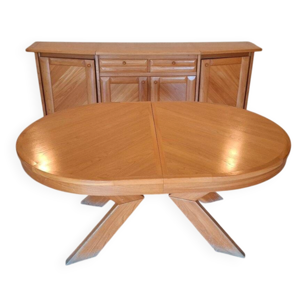 Table ovale ronde salle à manger (bahut meuble salle à manger)