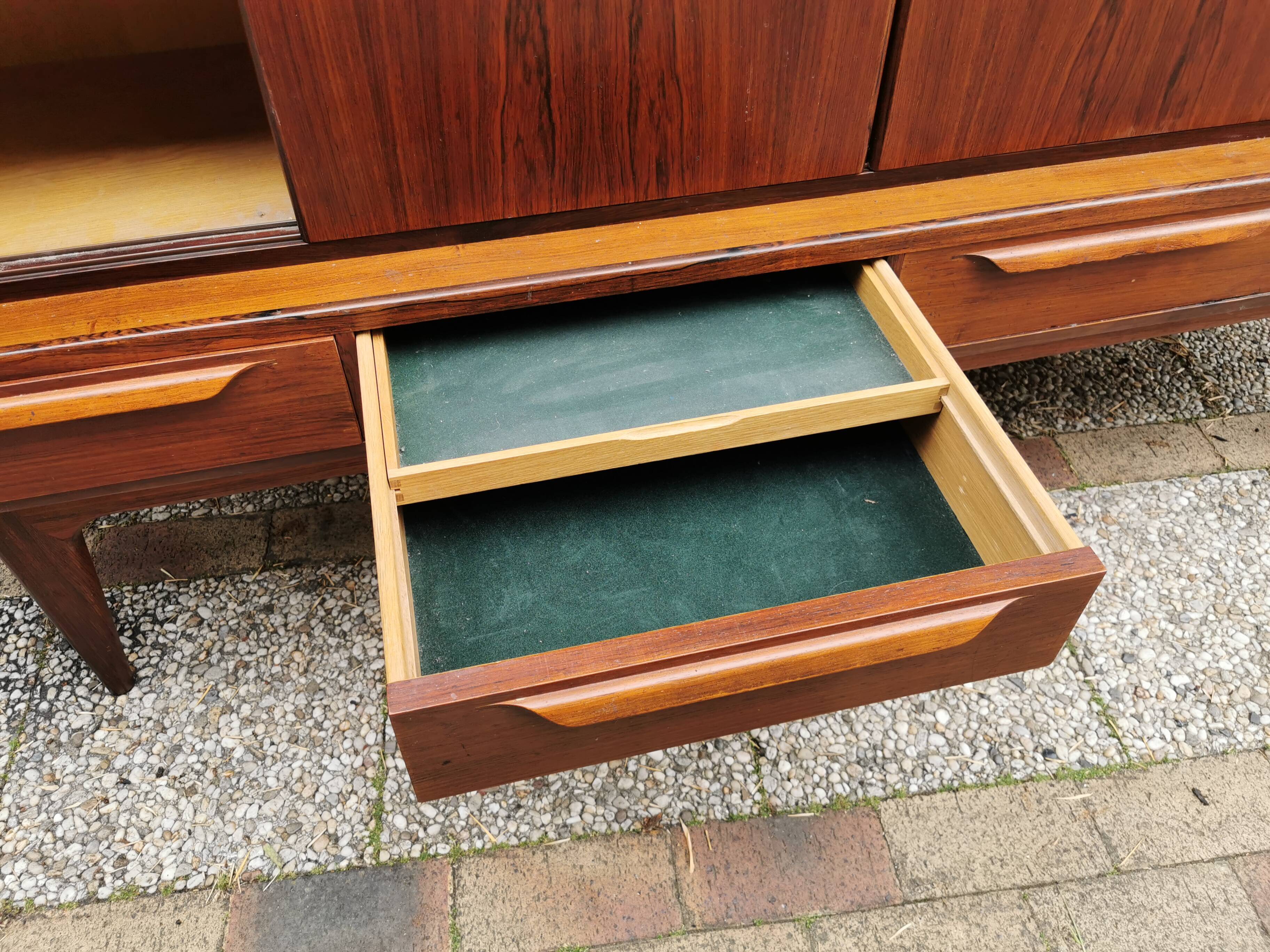 High sideboard in teak edited by Samcom for Johannes ANDERSEN