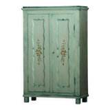 Green hand-painted wardrobe