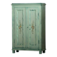 Green hand-painted wardrobe