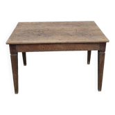 Table de ferme rustique ancienne en chêne massif 19ème -1m12