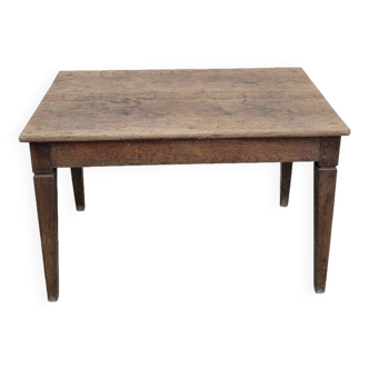 Old rustic farm table in solid oak 19th - 1m12