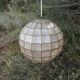 Suspension boule à facettes en nacre et laiton vintage xxl