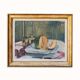 Set of oil paintings "Asparagus & eggs" and "Melon" by Alexandre Denonne