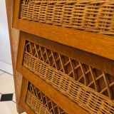 Vintage chest of drawers with compass feet
