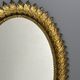 Midcentury bohemian hollywood regency spanish gilt metal sun mirror, 1960s
