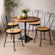 Lot de 4 chaises vintage en fer forgé 1940