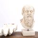 Plaster bust of a Greek man Socrates, 1970s