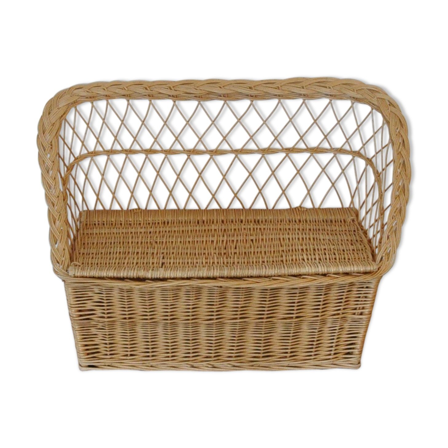Rattan and wicker toy box