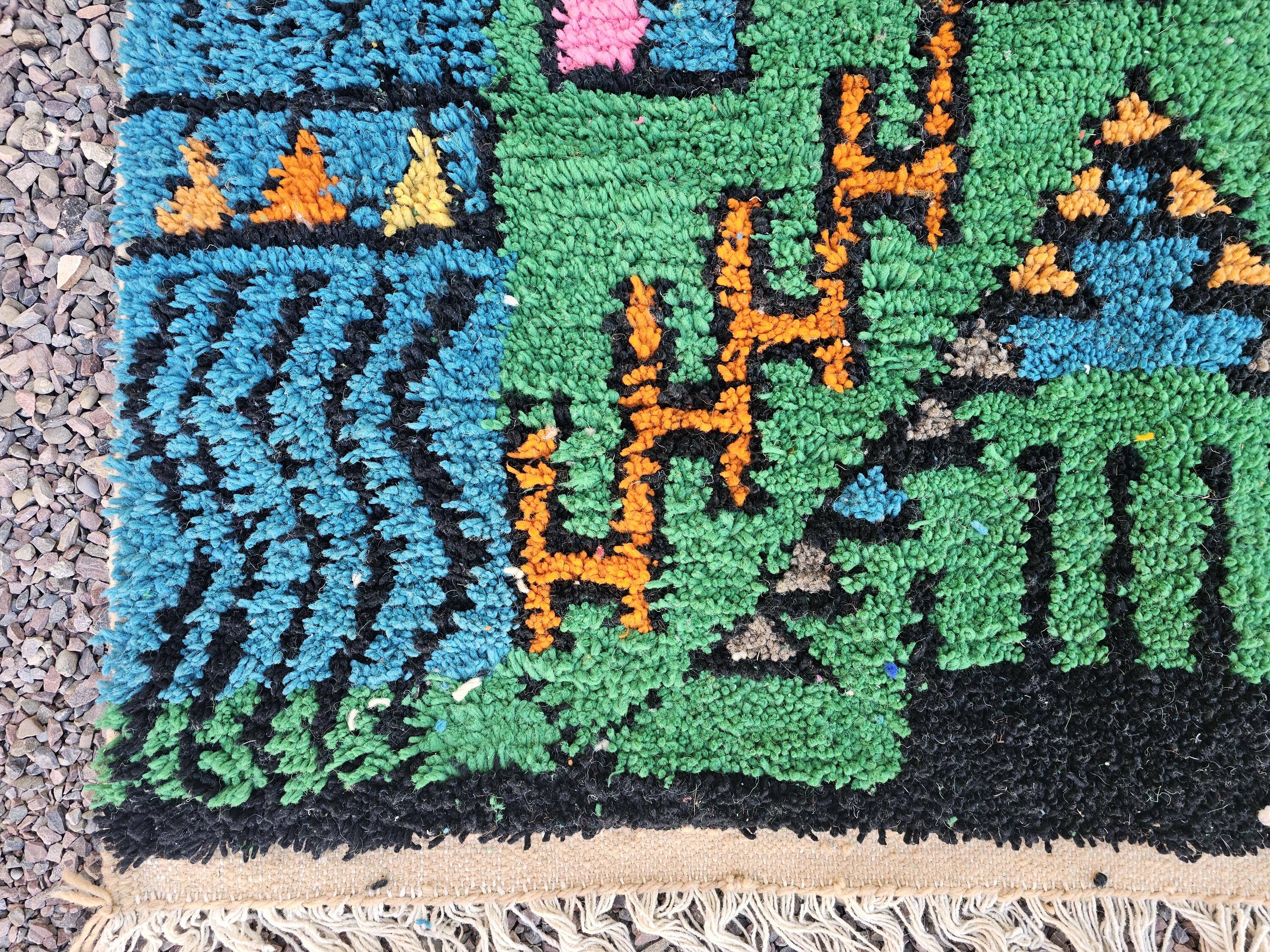 Unique handmade Berber rug 3x2 m