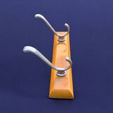 Vintage wooden wall coat rack - 2 hooks