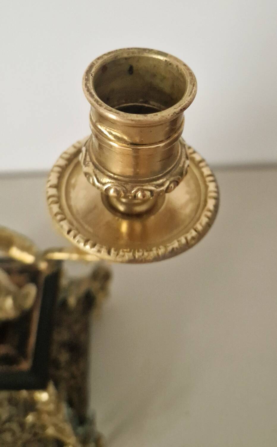 Chandelier laiton et bois style Napoléon III