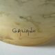 Acidulated art glass vase signed Galiano vintage 80s