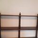Turned wooden shelf