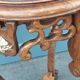 Pedestal table in old natural wood late nineteenth century