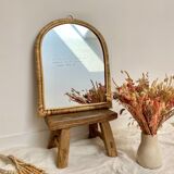 Rattan mirror