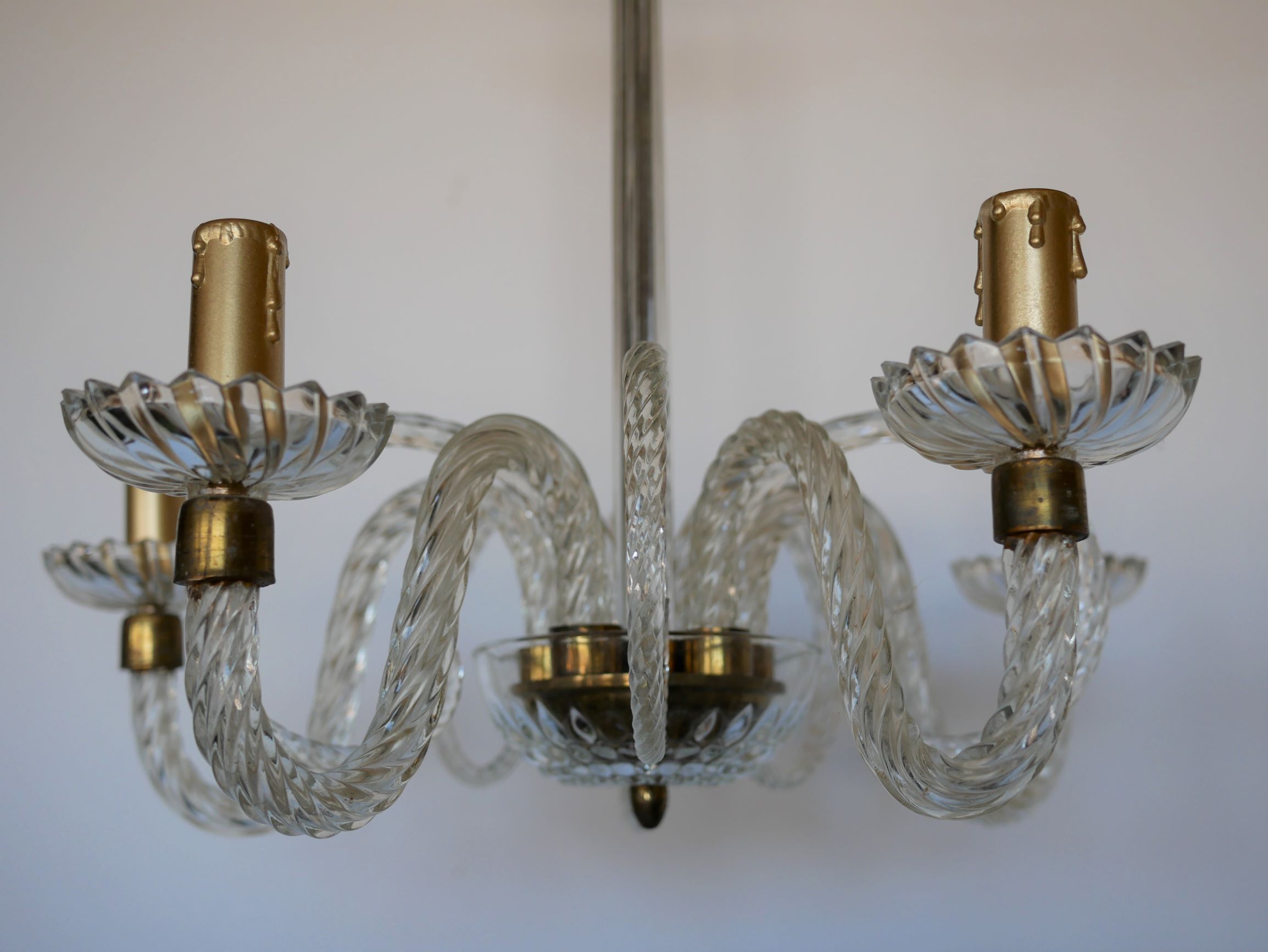 Vintage glass chandelier