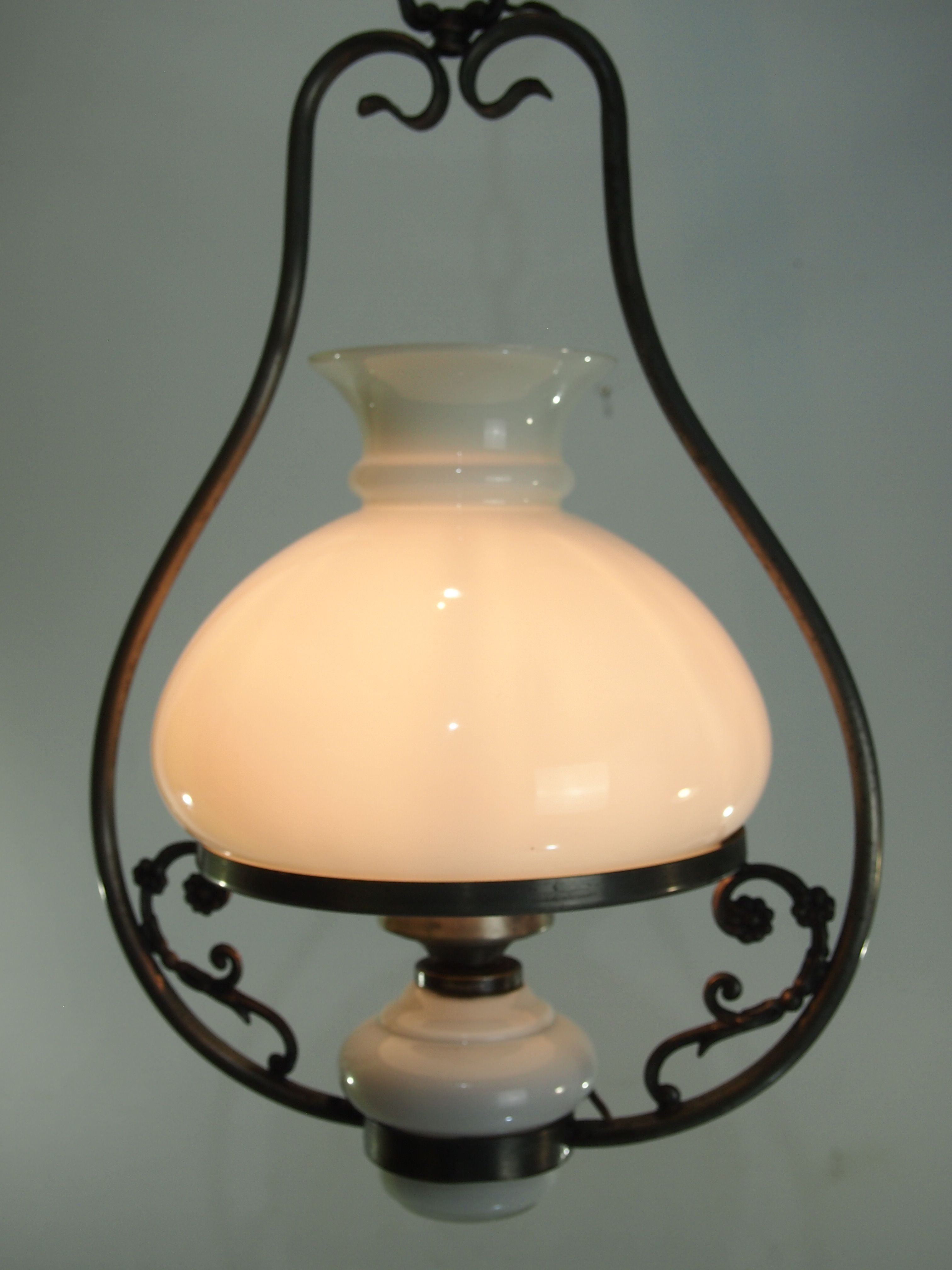 Suspension glass and ceramic /lampshade