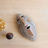 Ceramic wall mask Mayan mask from Accolay, 60s