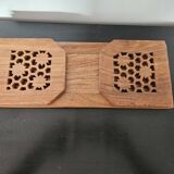 Extensible exotic wood bookend