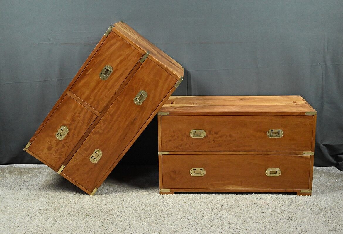 Marine commode in solid mahogany, India – 20th century