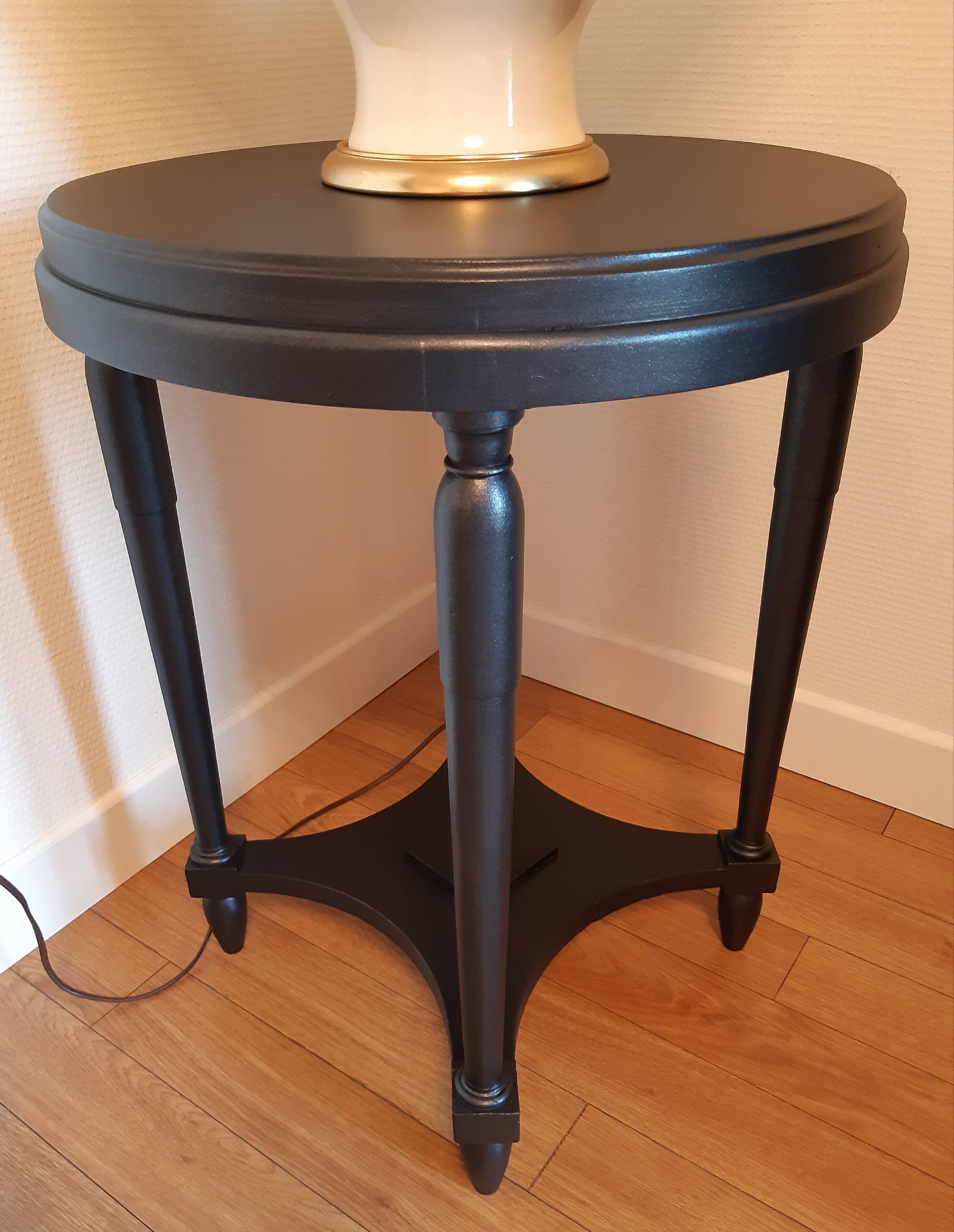 "Black steel" tea table, art deco 1920