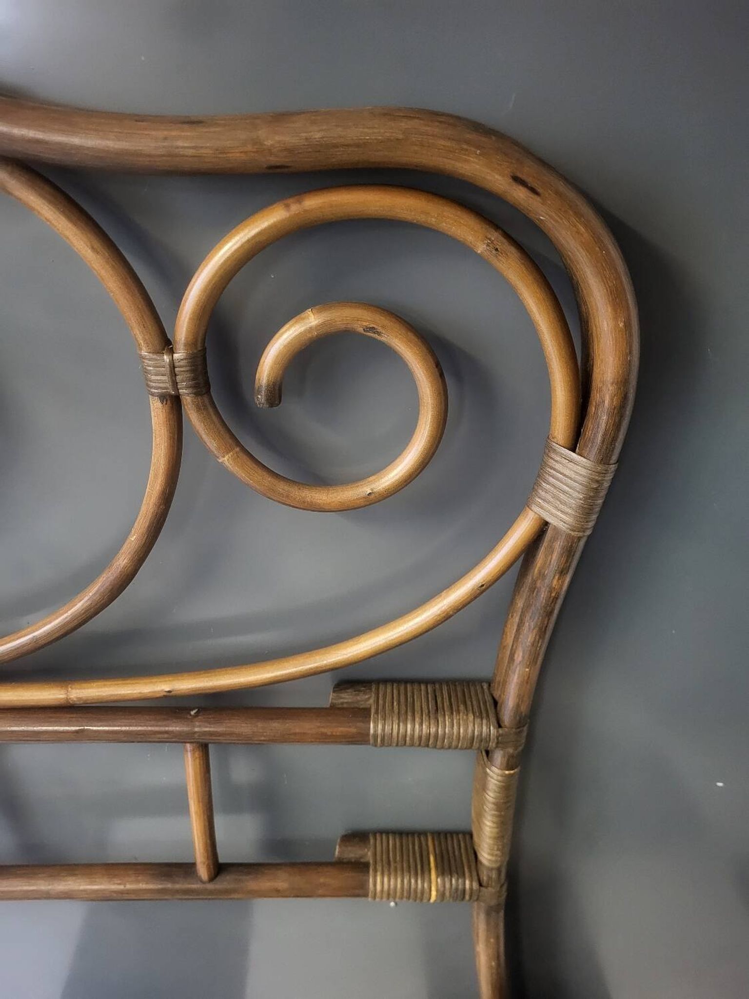 Tête de lit en rotin Vintage