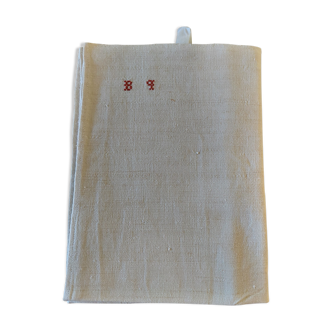 Ancient hemp cloth monogram cross stitch