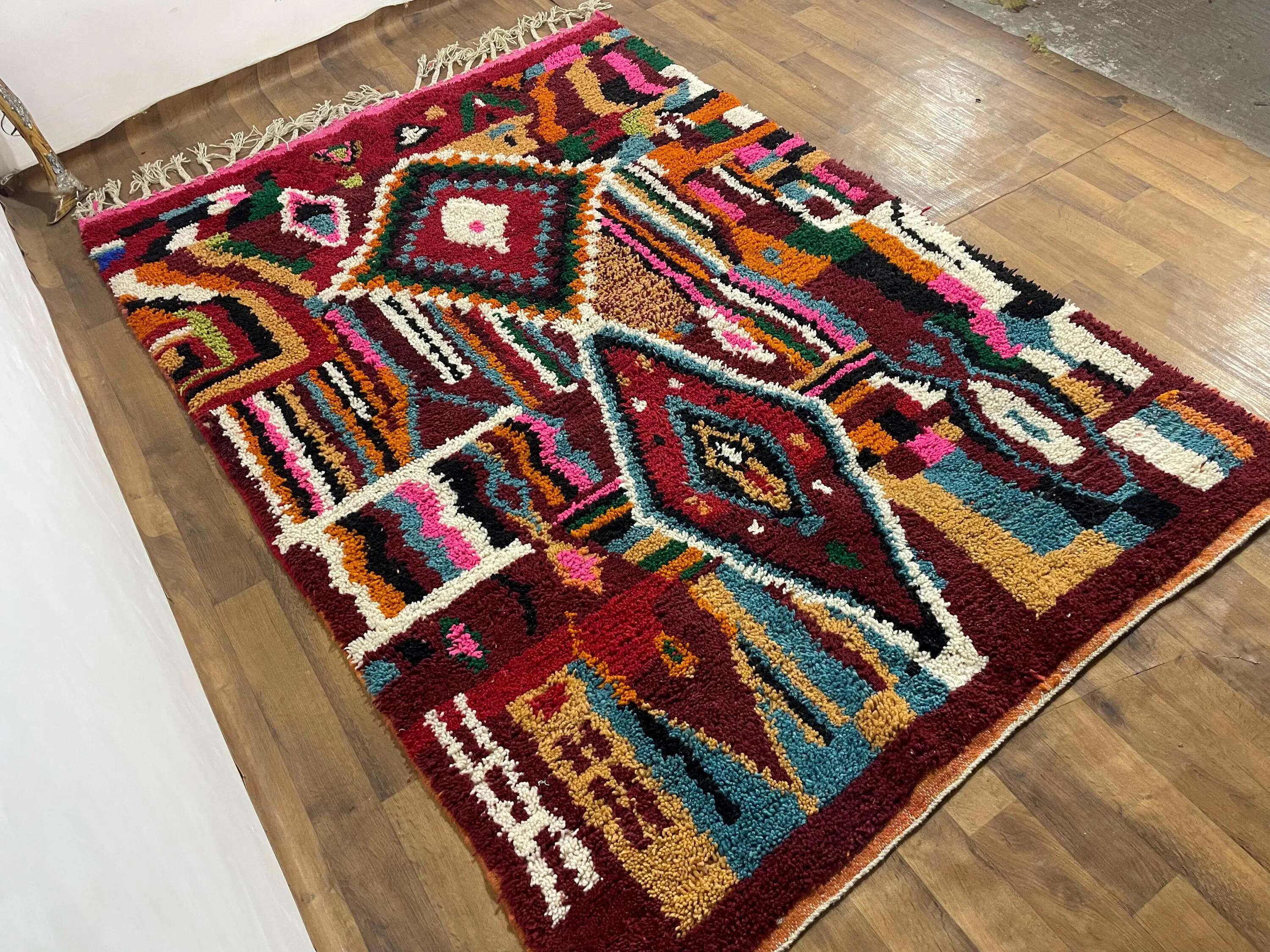 Tapis berbère artisanal fait main 3x2 m