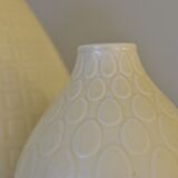 Set of two Nils Thorsson Yellow Faience Marselis Vase Aluminia Royal Copenhagen