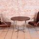 Bauhaus Round Coffee Table in Beech and Wenge, Czech, 1930s