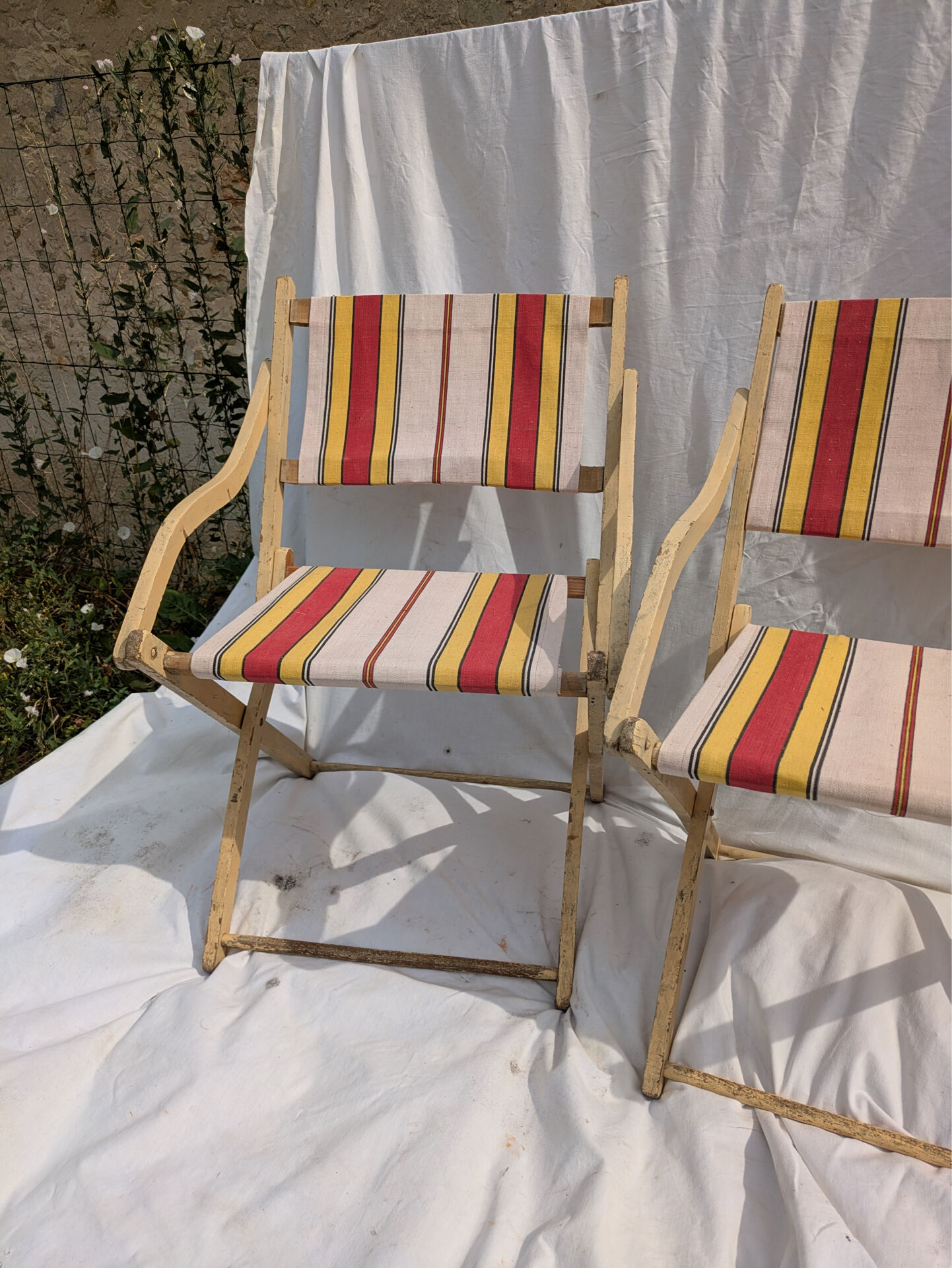 Fauteuils jardin vintage