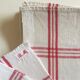 Series of 6 old cloths in linen thread