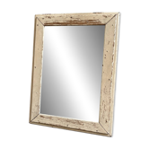 Miroir rectangulaire en bois beige 42 x 31 cm