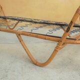 Vintage rattan bed