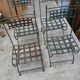 Suite of 6 iron garden chairs
