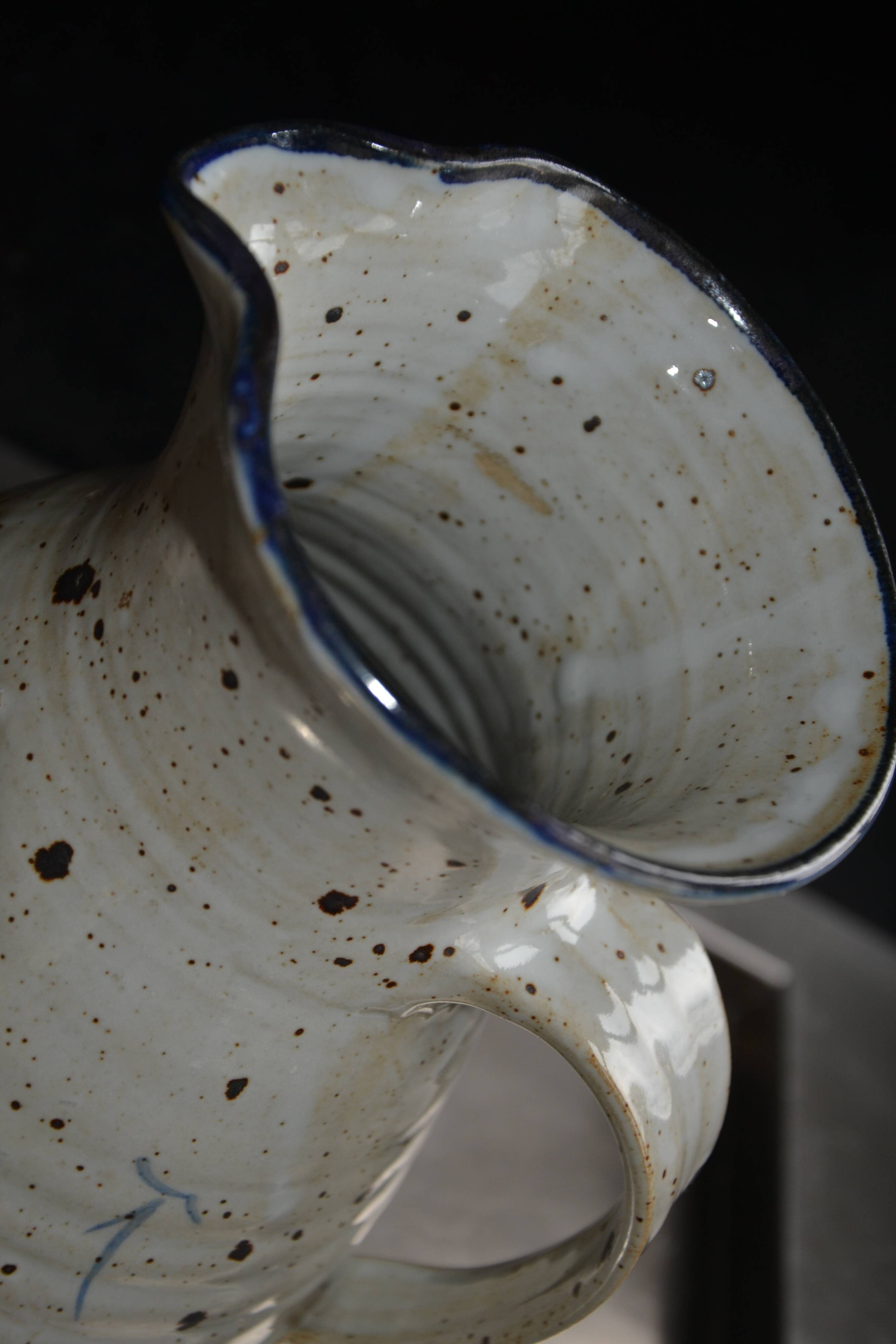 Large pyrite stoneware pitcher attributed to Guy Roland Marcy