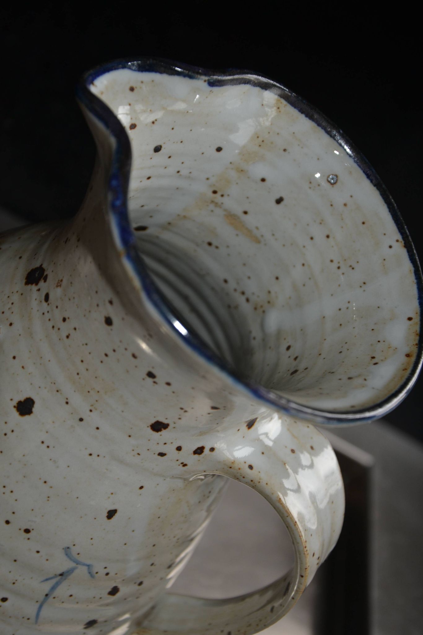 Large pyrite stoneware pitcher attributed to Guy Roland Marcy
