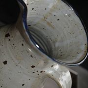 Large pyrite stoneware pitcher attributed to Guy Roland Marcy