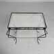 Table d'appoint vintage sculpturale en acier (style Mategot), années 1950