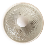 Round vintage glass and metal ceiling light