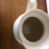 Pitcher / jug / ceramic pitcher with handle and gilding
