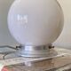 Ceiling light or wall light with white opaline glass globe, 15 cm, aluminium rose.