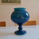Vase bleu céramique craquelé  H : 28 cm