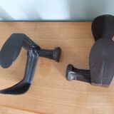 Industrial style bookends shoe shape