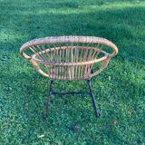 Rattan armchair Dirk Van Sliedregt for Rohe Noordewolde 60s