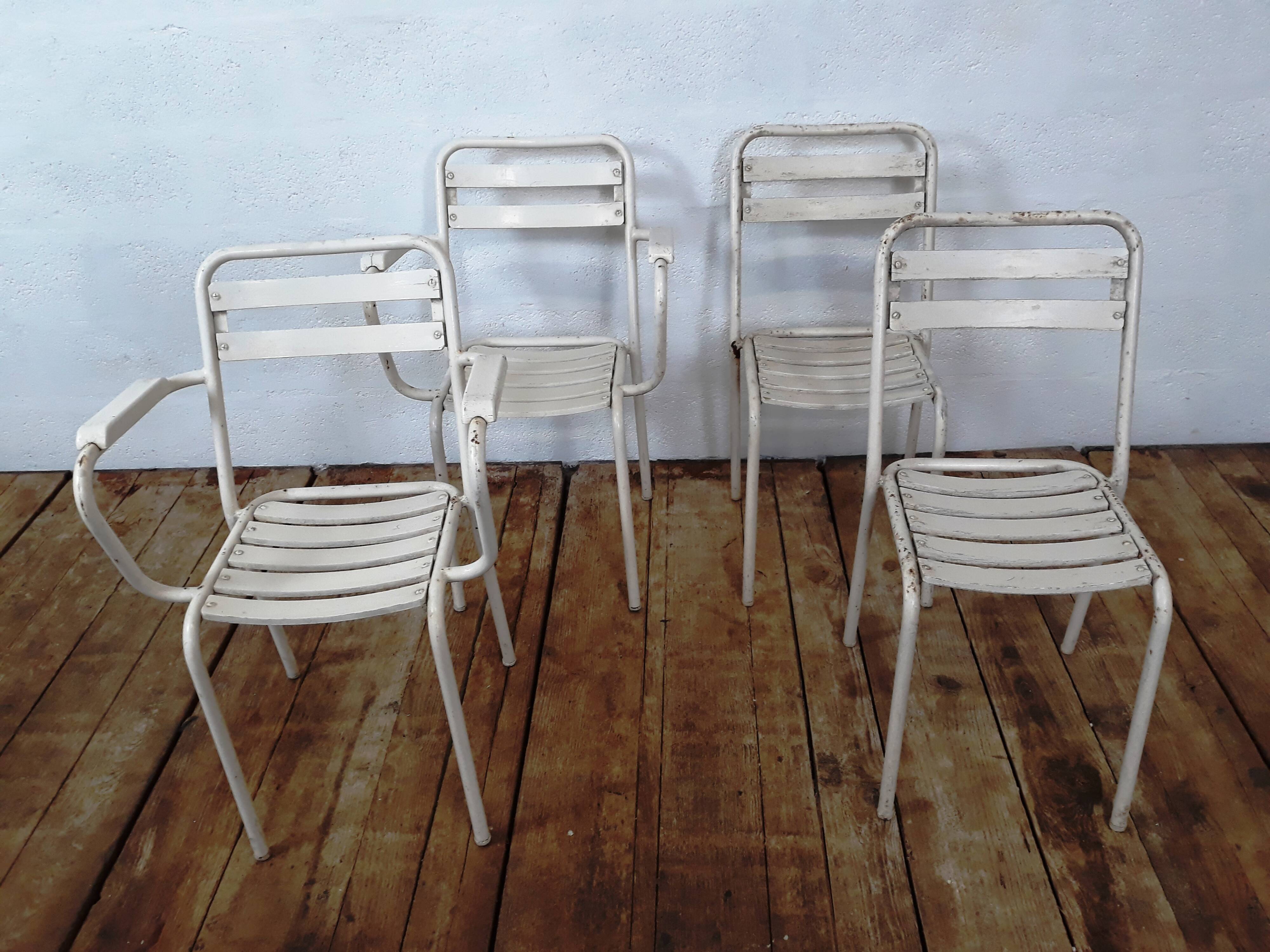 4 chairs and armchairs by Tolix