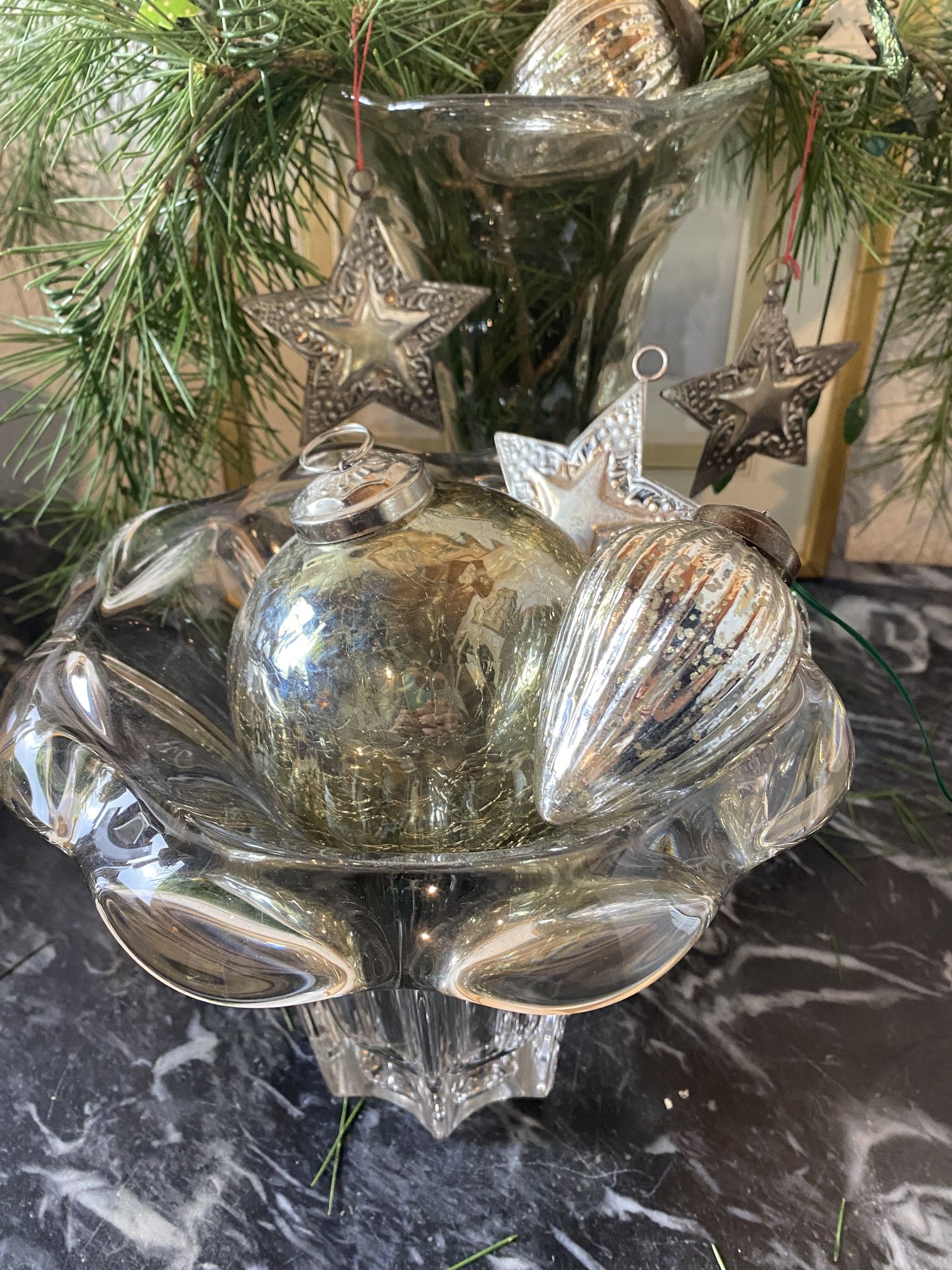 Vase en cristal "fleur" ancien