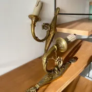 Pair of wall sconces in gilded brass – Louis XVI / neoclassical style