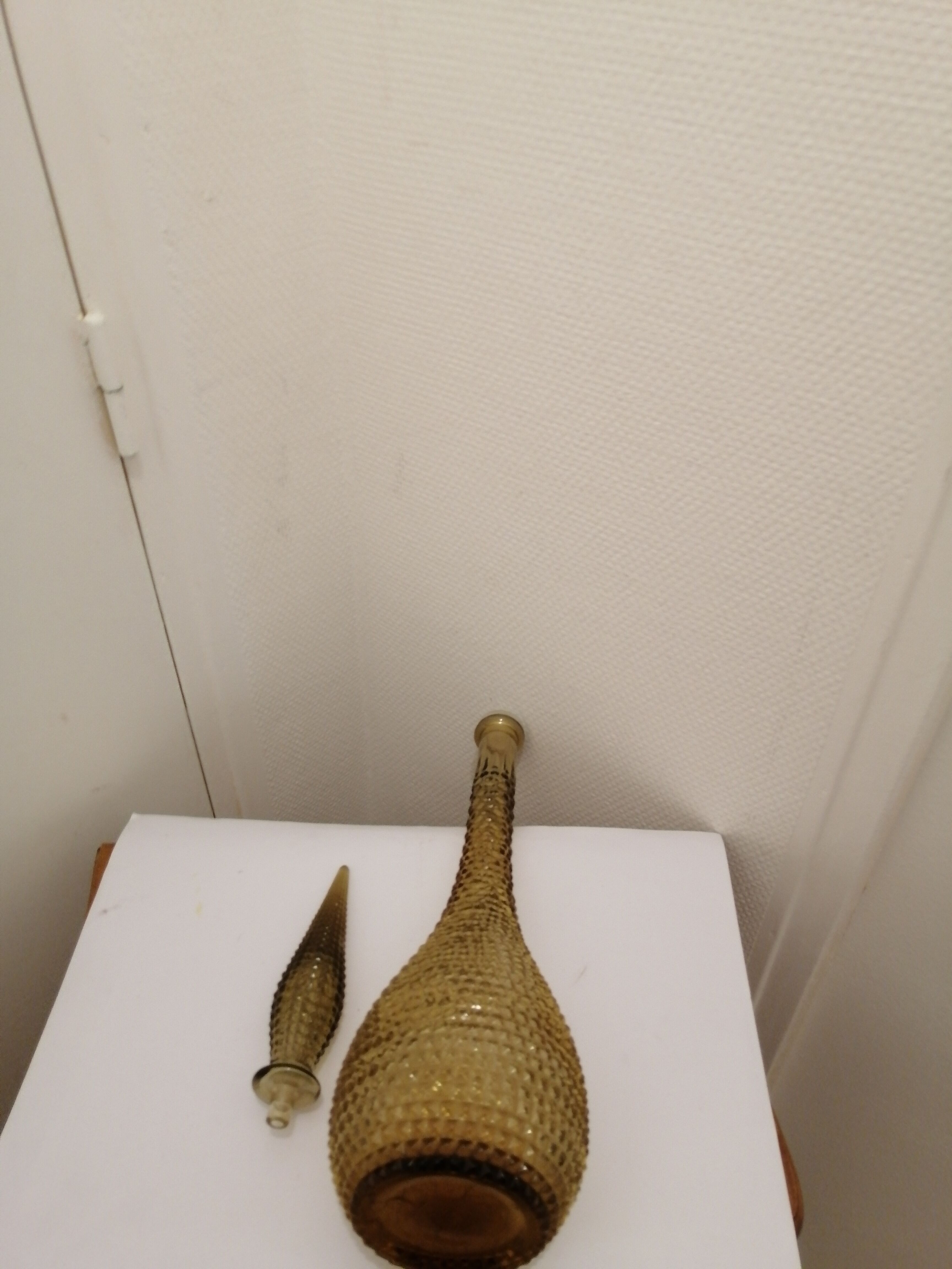 Bottle / decanter italian amber polish